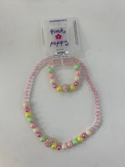 Pastel Dream Beaded Necklace & Bracelet Set