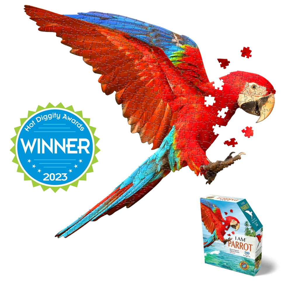 I am Parrot 300 parrot shaped piece - MaDD CaPP Puzzles