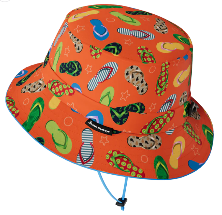 Kiwiana Jandals Wide Brim Bucket Hat XL