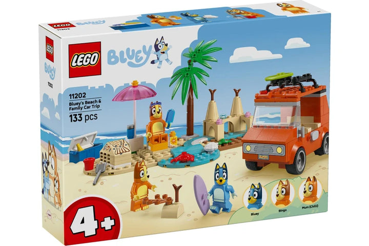 LEGO Bluey beach and family car trip 11202