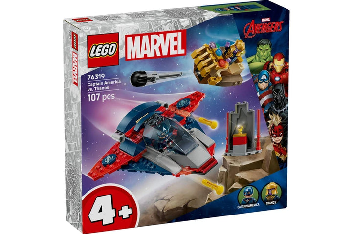 LEGO Marvel Captain America vs. Thor set packaging on a white background