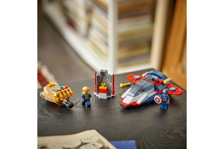 Toy vehicle set with characters on a dark surface