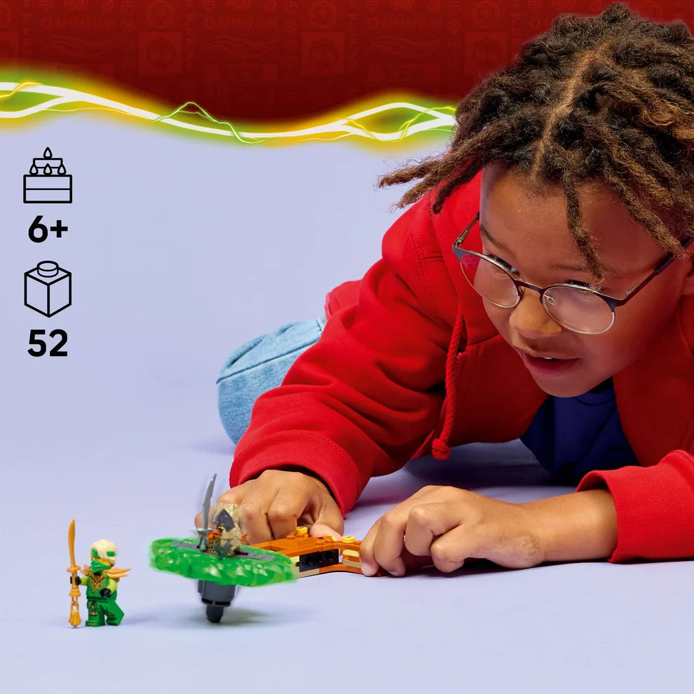 LEGO NINJAGO Lloyd vs Earth monster Spinner 71850 kid playing witj logo