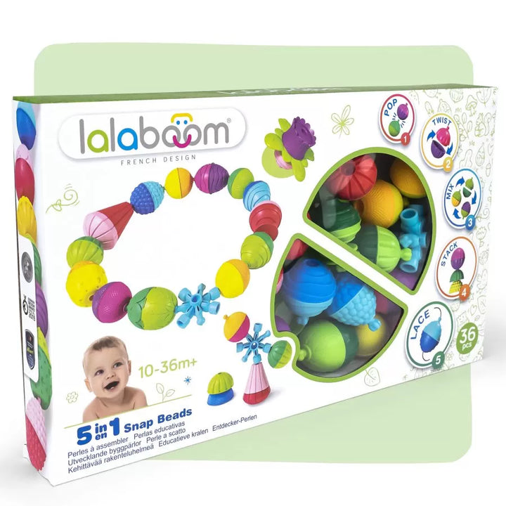 Lalaboom Educational Beads 5 in 1 Snap Beads