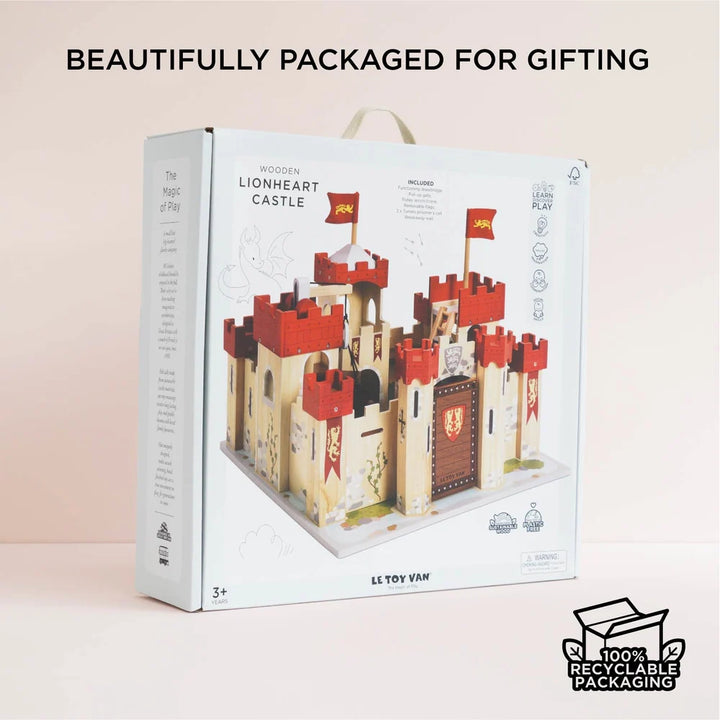 Lion Heart Castle Le toy Van wooden toy packaging