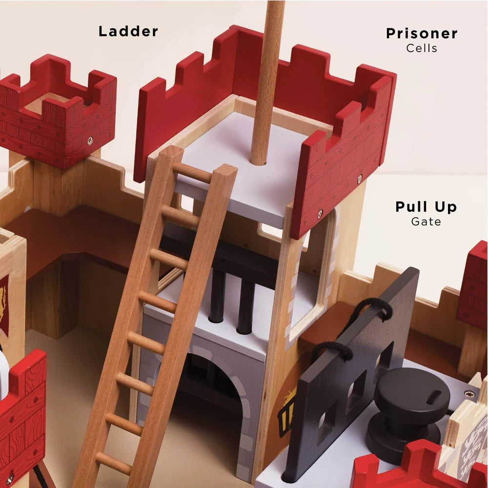 Lion Heart Castle Le toy Van wooden toy tower details