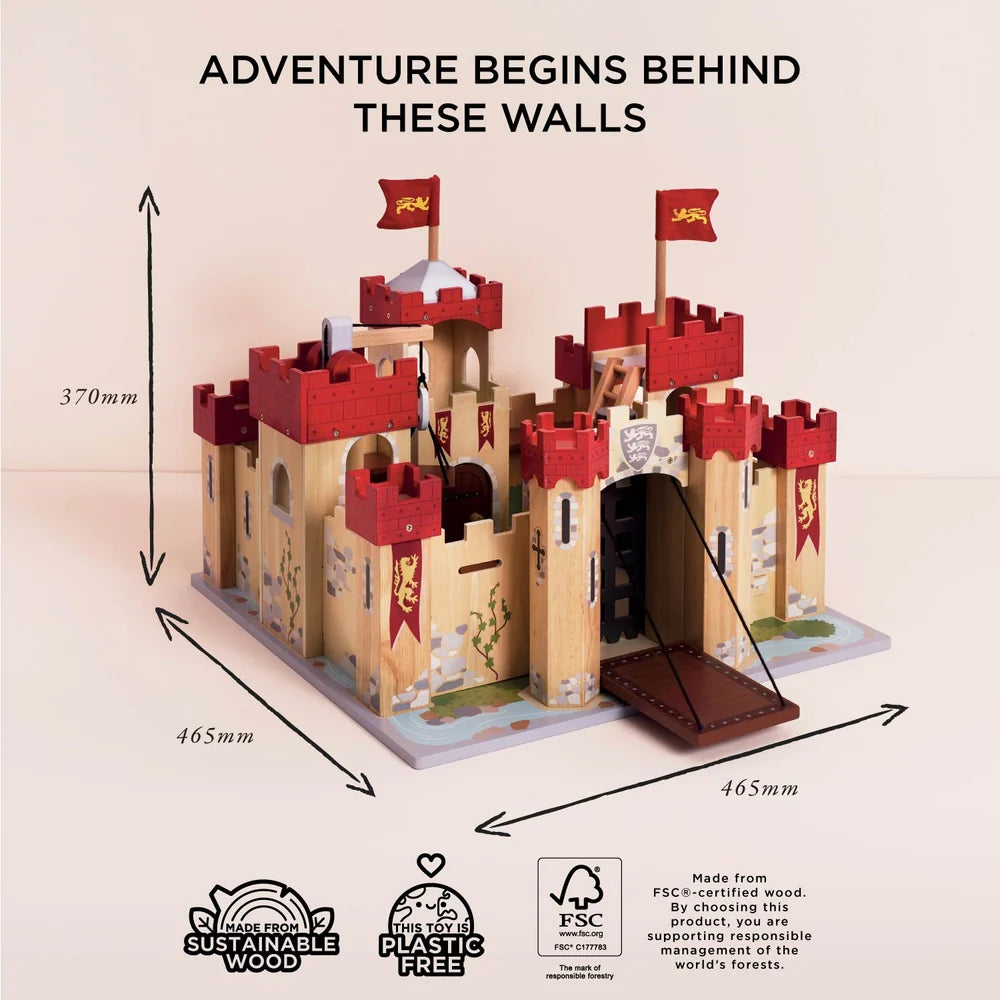 Lion Heart Castle Le toy Van wooden toy diamentions