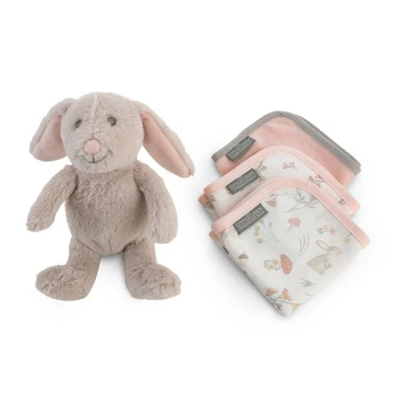 Little Linen Bunny Plush Toy & Washers Gift Set