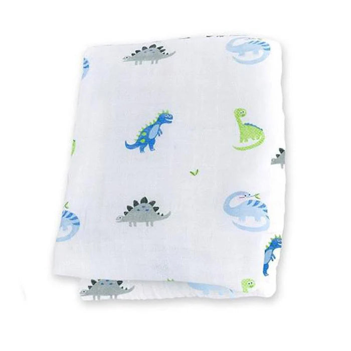 Lulujo Muslin Swaddle Blanket prehistoric