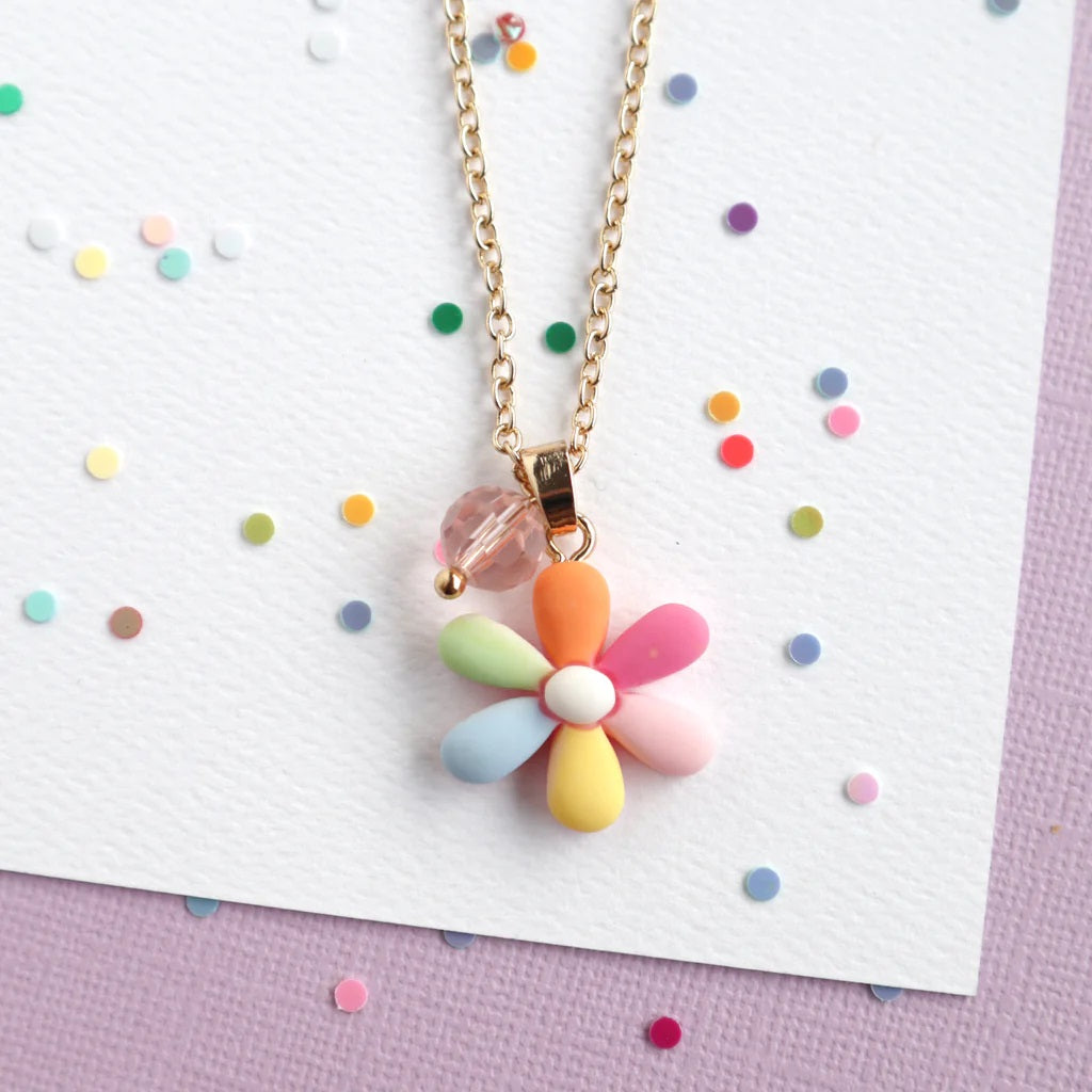 Mon Coco rainbow flower necklace