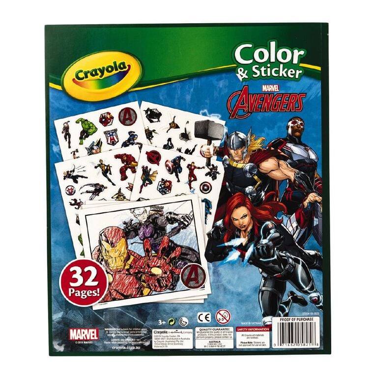 Marvel Avengers Colour & Sticker book