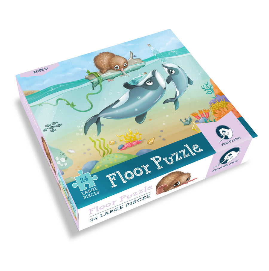 Māui Dolphin Mischief Floor Puzzle - 24 Large Pieces