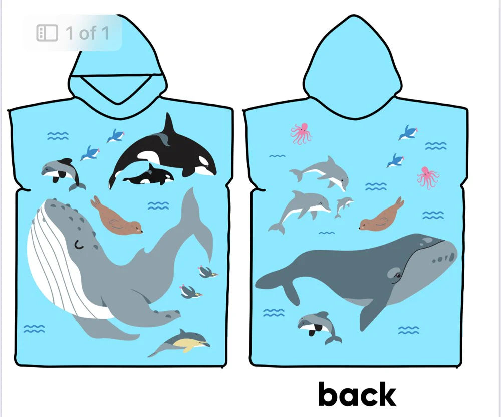 Moana Rd Towel Hoodie - Under The Sea