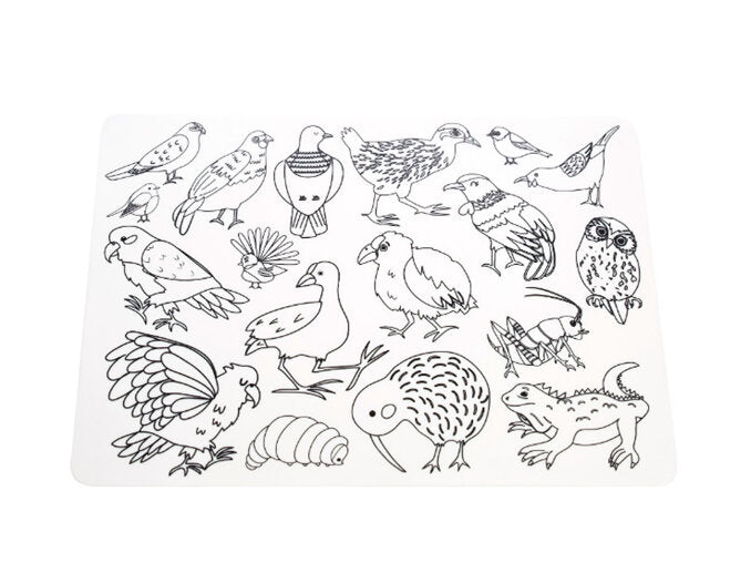 Moana Rd Colour-In Placemats Animals of Aotearoa