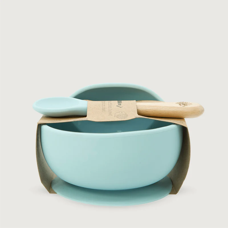 Moana rd Silicone Suction Bowl and Spoon Set - Blue