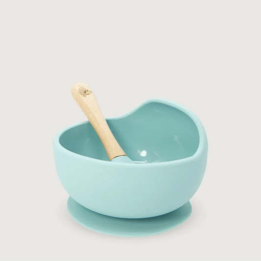 Moana rd Silicone Suction Bowl and Spoon Set - Blue