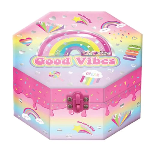 Musical Jewelry Box Good Vibes Rainbow