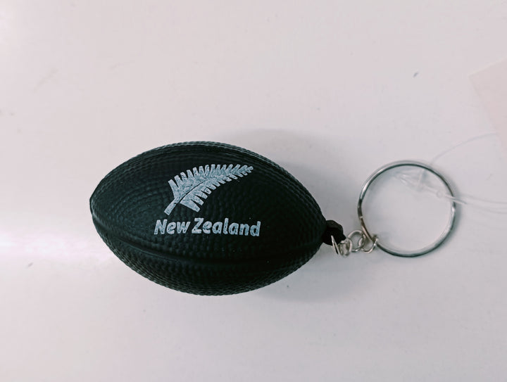 New Zealand Miniature Foam Rugby Ball Keychain