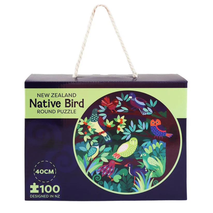 New Zealand Native Birds 100 Piece Round Jigsaw Puzzle
