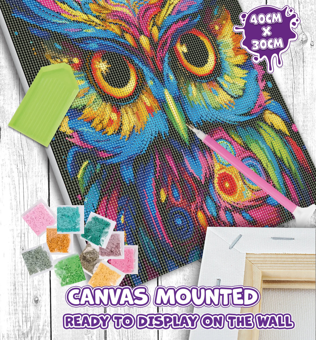 Owl Diamond Art Kit splash planet