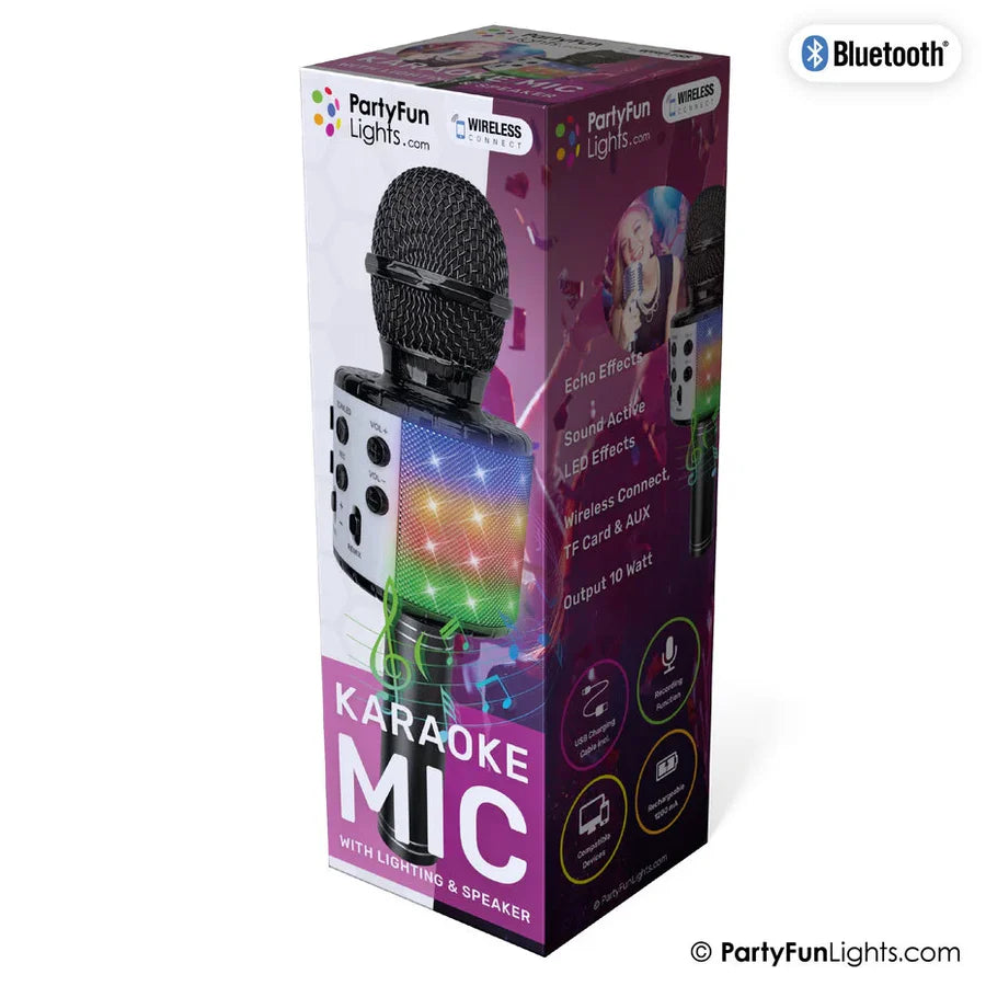 Wireless Karaoke Microphone with Lighting and Speaker set