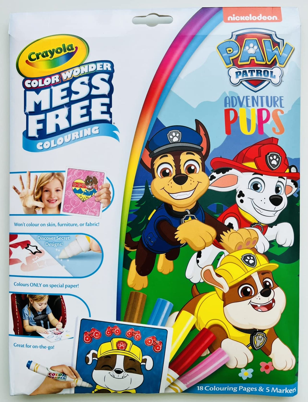 Paw Patrol Colour Wonder Adventure Pups Book Crayola