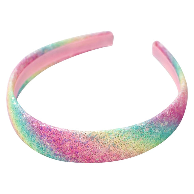 Pink Poppy Rainbow Chunky Glitter Headband