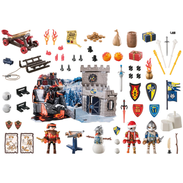 Playmobil Batlle in the Snow Novelmore Advent Calendar-contents