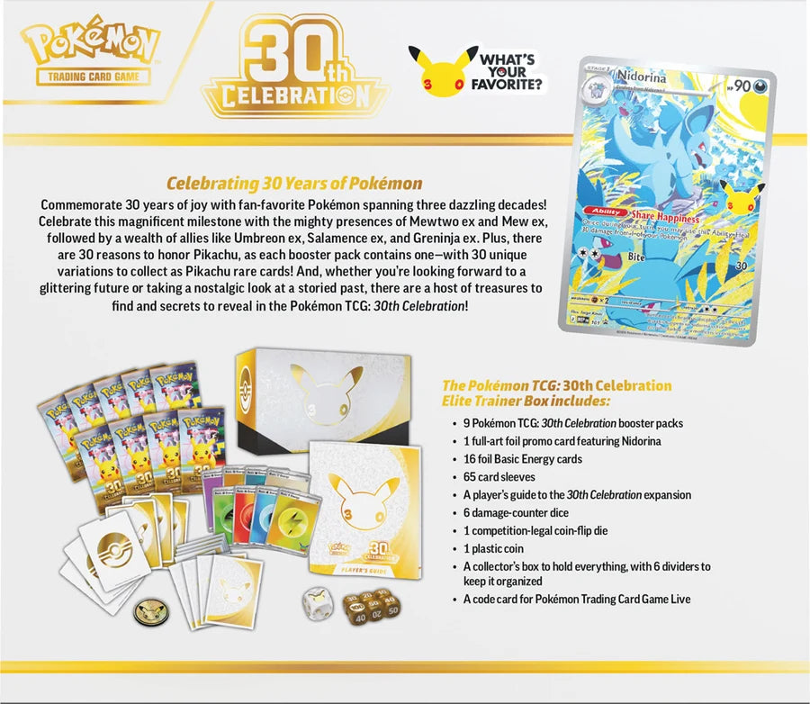 Pokémon TCG 30th Celebration Elite Trainer Box