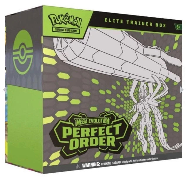 Pokémon trading card game elite trainer box with green and gray design