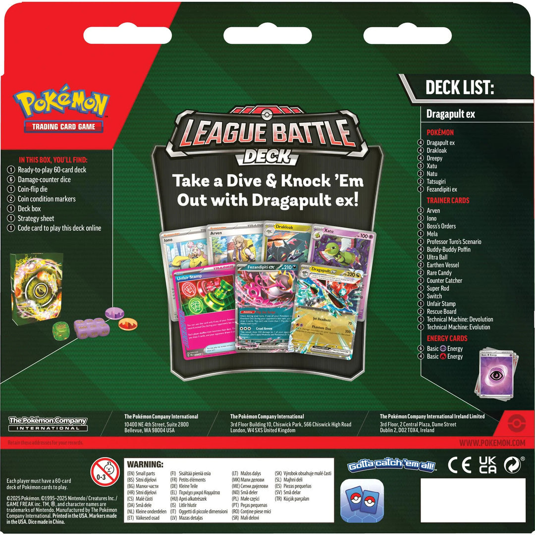 Pokemon TCG league Battle deck DragapultEx back