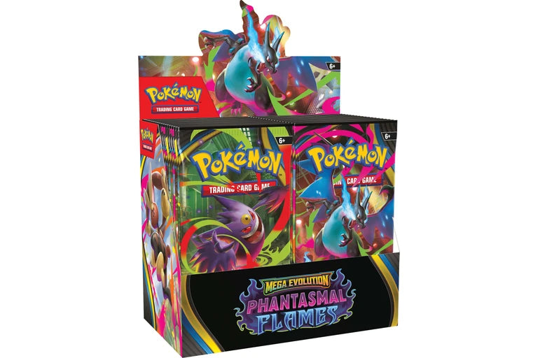 Pokémon trading card game packs with colorful designs on a white background