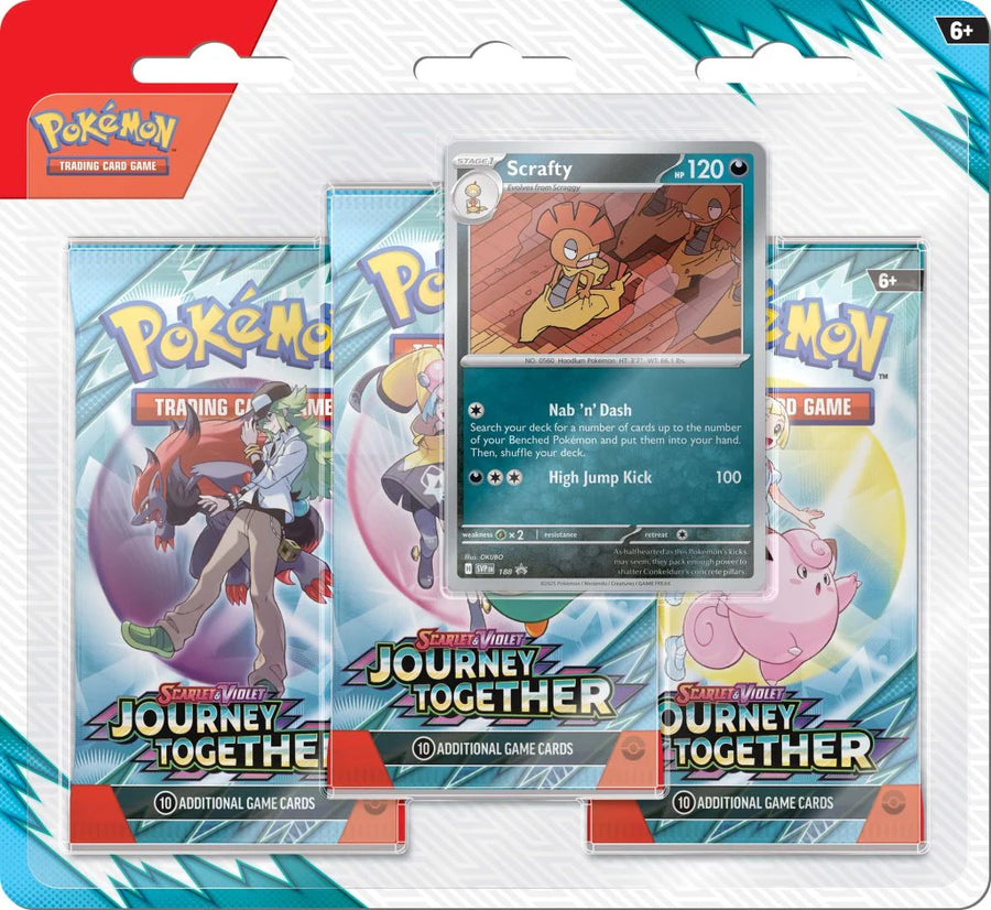 Pokemon TCG: Scarlet & Violet Journey Together Three-Booster Blister - Scrafty