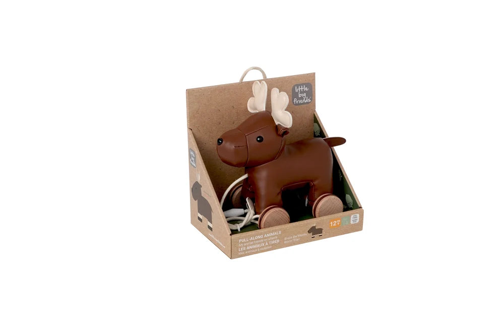Pull Along Animals Bruce the Moose - Little Big Friends
