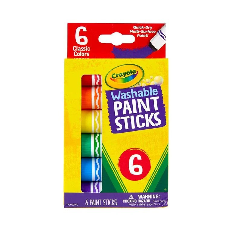 Washable Paint Sticks - Crayola 6 pk