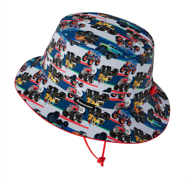Monster Trucks Wide Brim Bucket Hat XXL