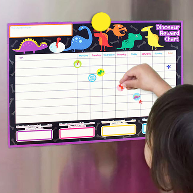 Reward Chart and Stickers Set Dinosaurs