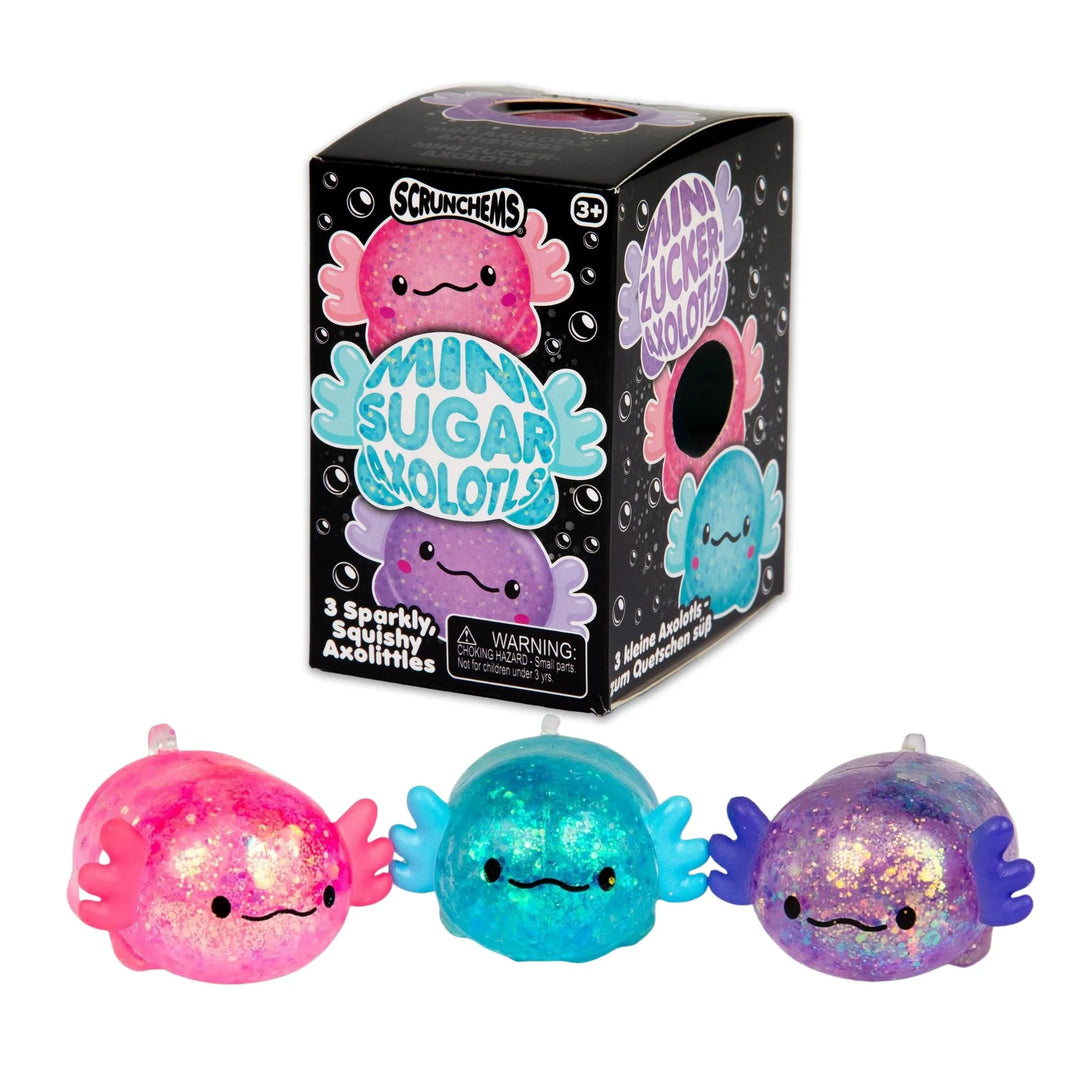 Scrunchems Glitter Mini Sugar Axolotls 3 Pack