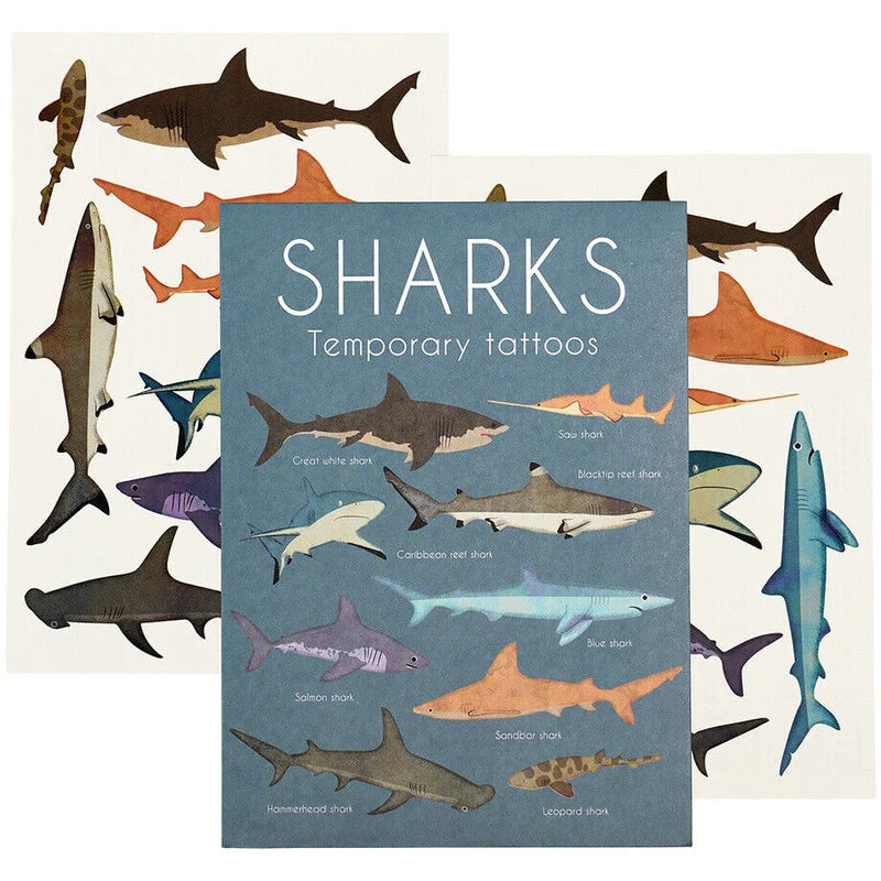 Shark Temporary Tattoos 2 sheets