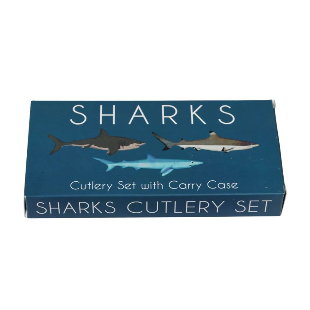 Sharks 2-piece Cutlery Set with Carry Case