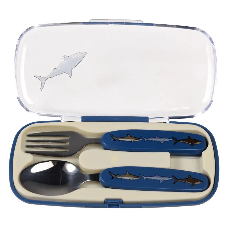 Sharks 2-piece Cutlery Set with Carry Case