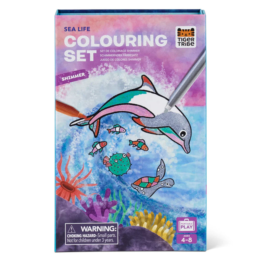 Tiger Tribe Colouring Set Sea Life Shimmer