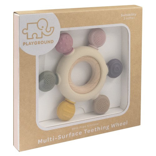 Silicone Multi Surface Teething Wheel Rose - Playground