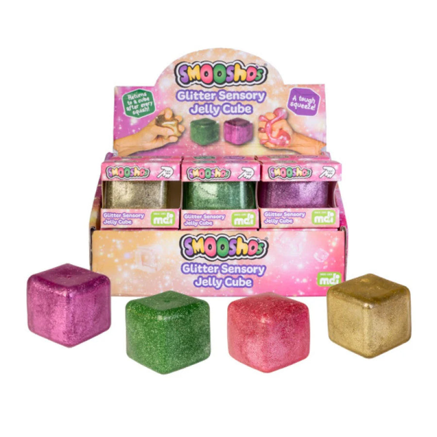 Smooshos Glitter Sensory Jelly Cube