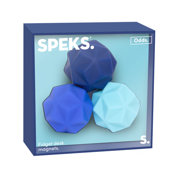 Speks Odds soft silicone fidget magnets peak Blue 3pk