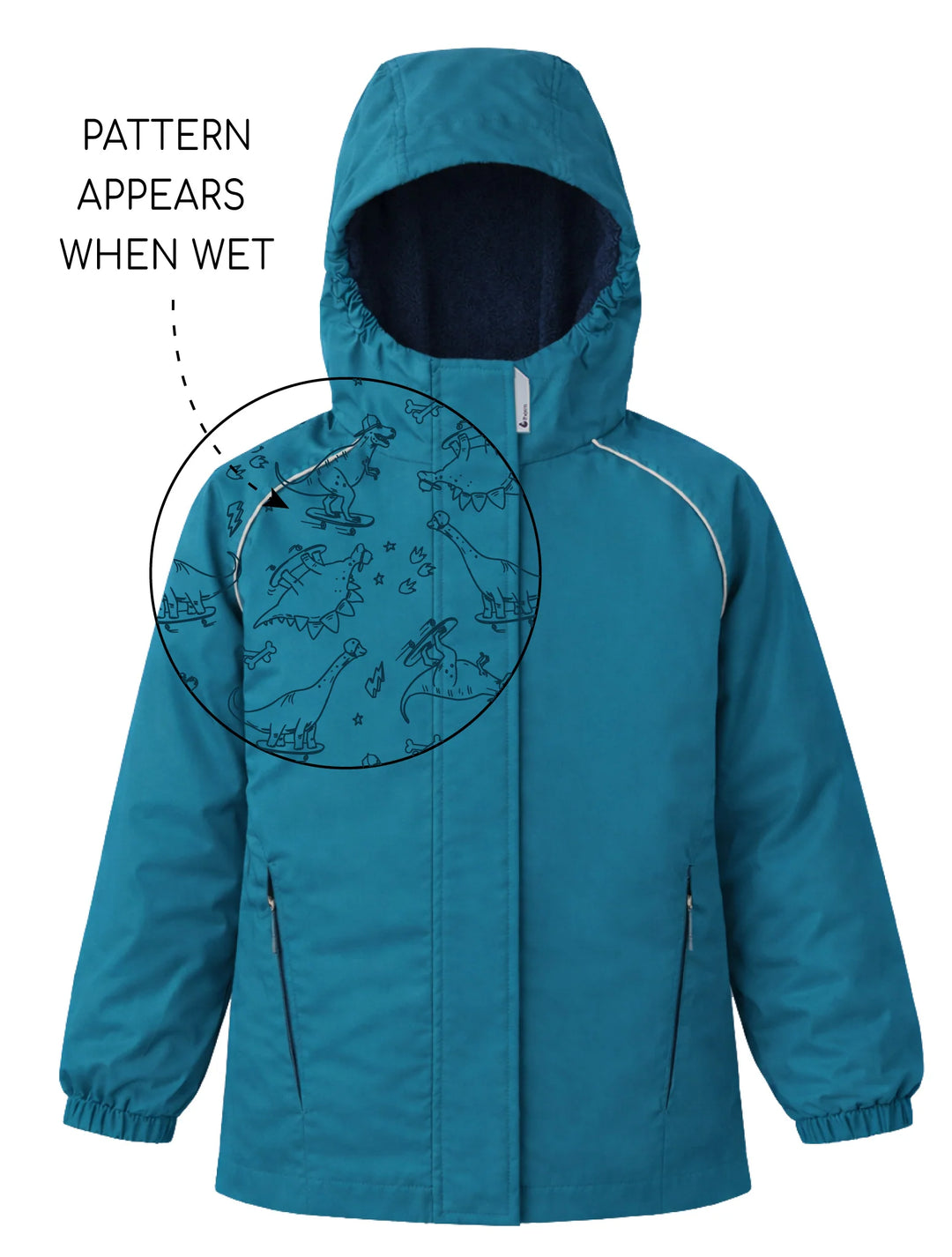 SplashMagic Storm Jacket - Deep Teal | Dino Skate Crew
