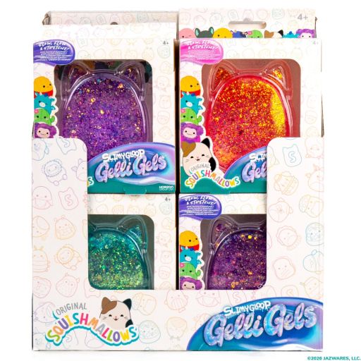 Squishmallows SlimyGloop Gelli gels display box