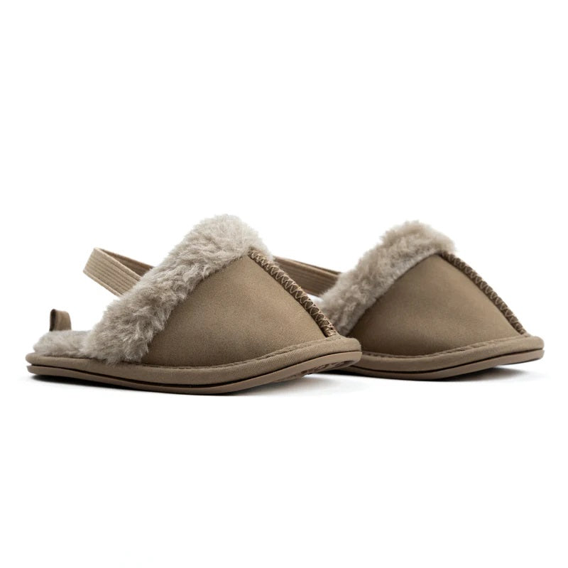 Hi Hop Suede Slippers Beige