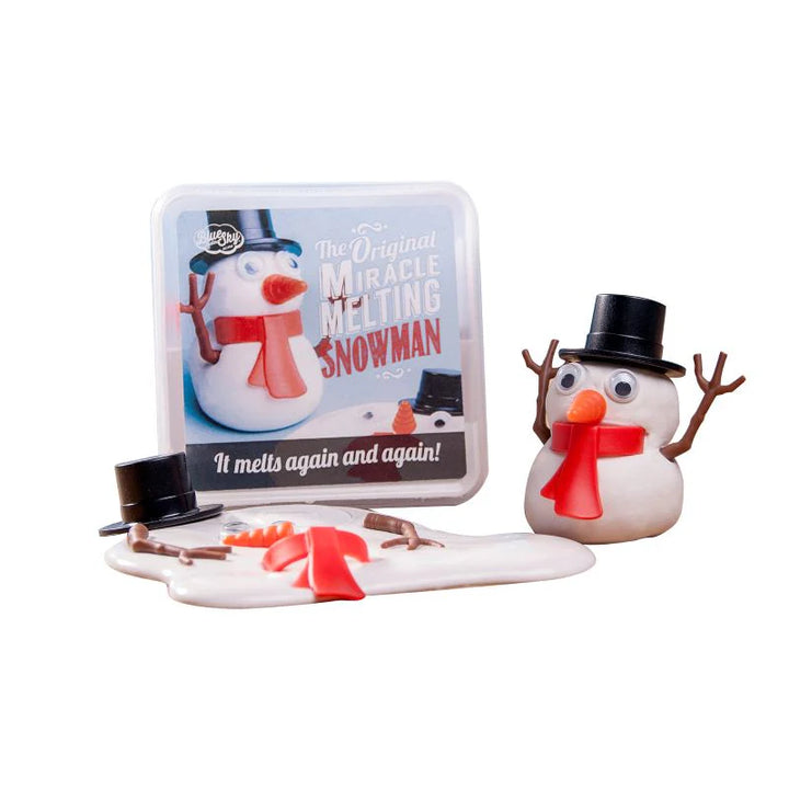 Miracle Melting Snowman toy with packaging on a white background