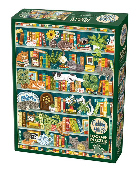 1000 Piece Puzzle The Purrfect Bookshelf - Cobble Hill